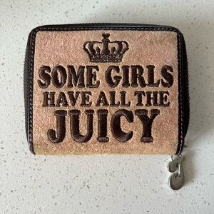 Juicy Couture Authentic Vintage Baby Pink Velour Wallet